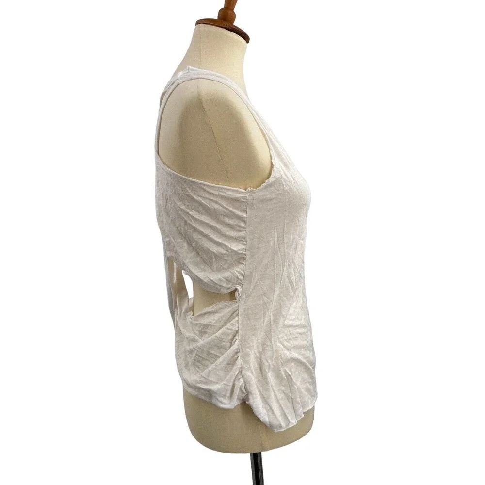 LAMade White Lightweight Back‎ Detail Tee XS New